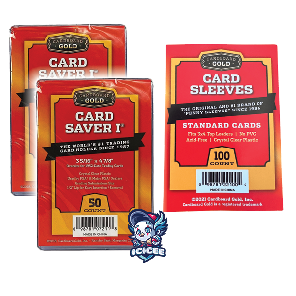 Semi Rigid Card Saver 1 Cardboard Gold