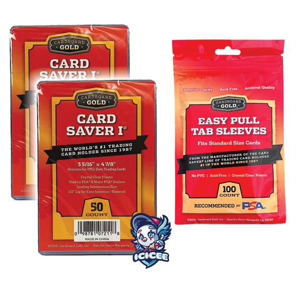 Semi Rigid Card Saver 1 Cardboard Gold