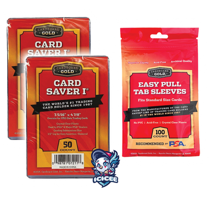 Semi Rigid Card Saver 1 Cardboard Gold
