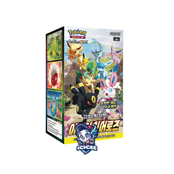 how many packs in eevee heroes booster box Pokémon Cards Eevee Heroes Booster Box Evolving Skies s6a Korean ver. –  Pokioh main image 0